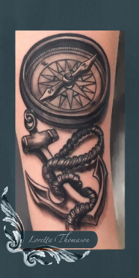 Loretta Thomason Anchor compass tattoo