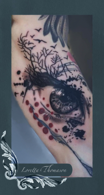 Trash Polka Tattoo Eye by Loretta Thomason
