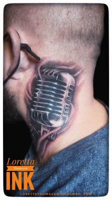 Microphone Tattoo By Loretta Thomason